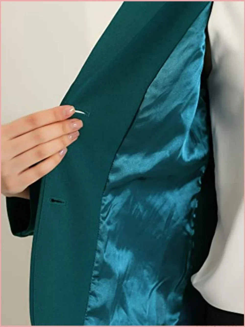 Women's Work Office Blazer Stretch Lapel Collar Long Sleeve Jacket Suit Blazer